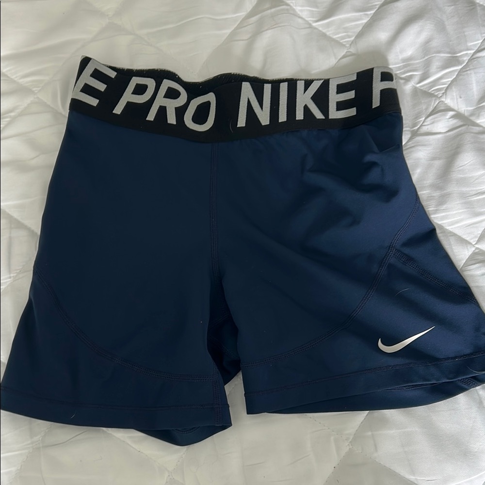 Nike Women's Navy Blue Pro Shorts